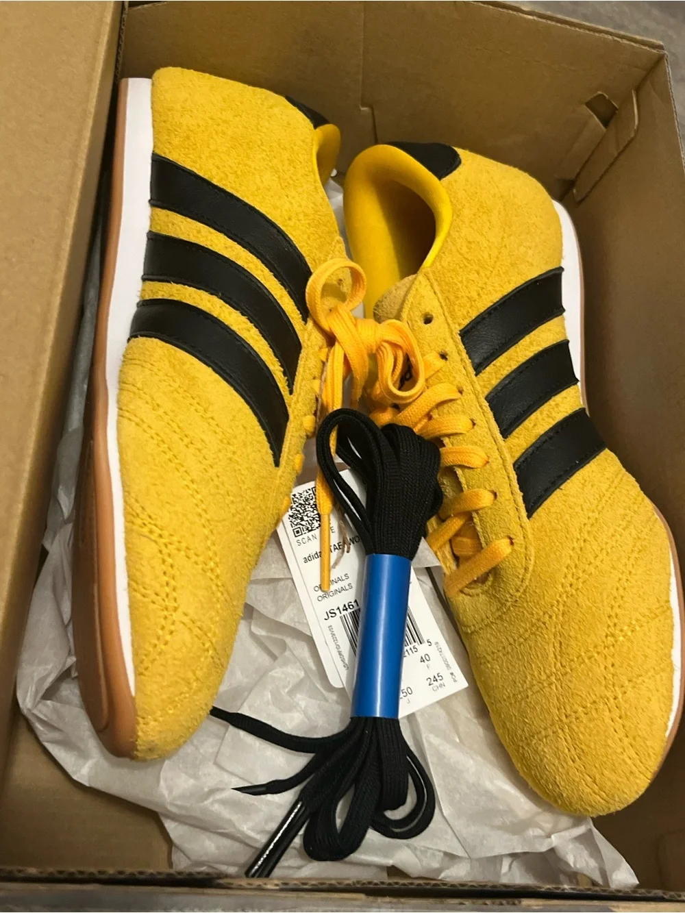 Adidas Taekwondo Lace W Women's Yellow Sneakers Suede Shoes